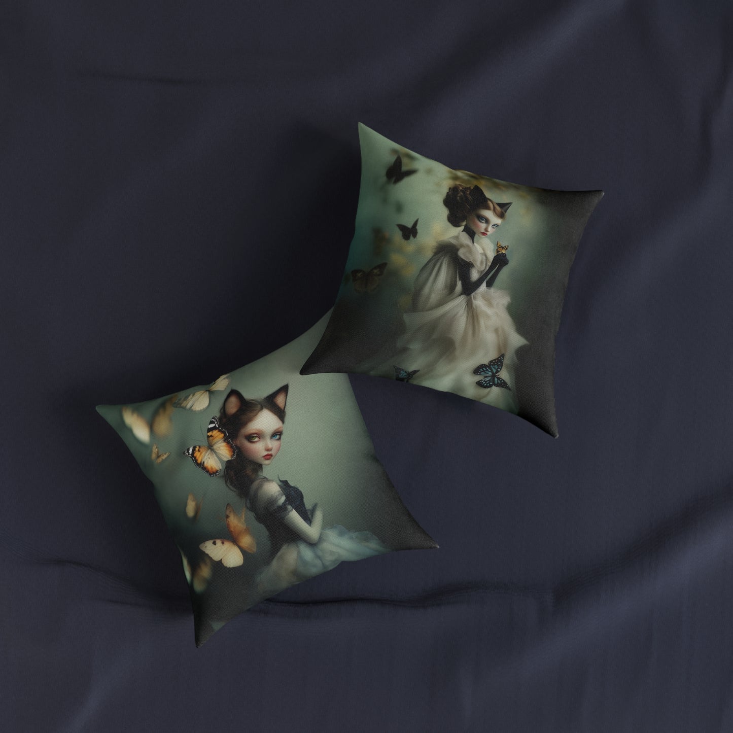 Cat Fairy Square Pillow