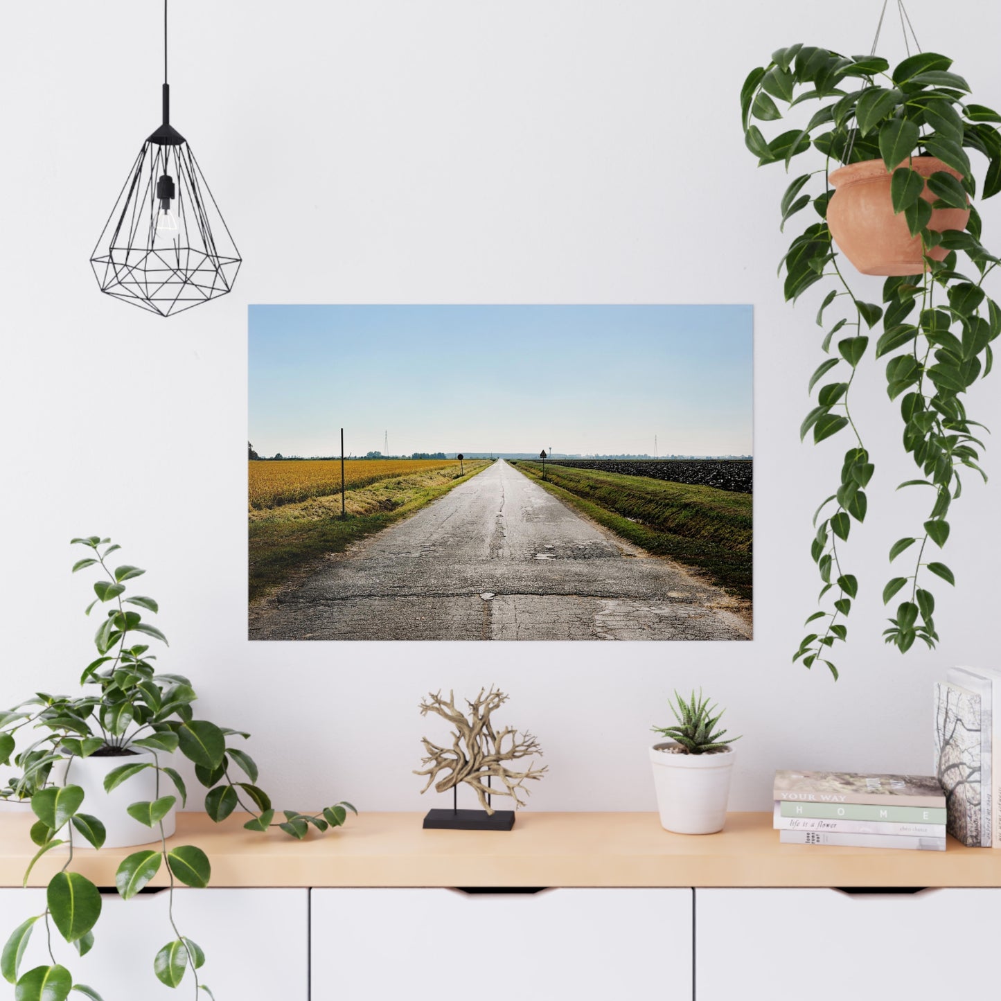 Italian road lanscape photograph fine art poster wall art photo