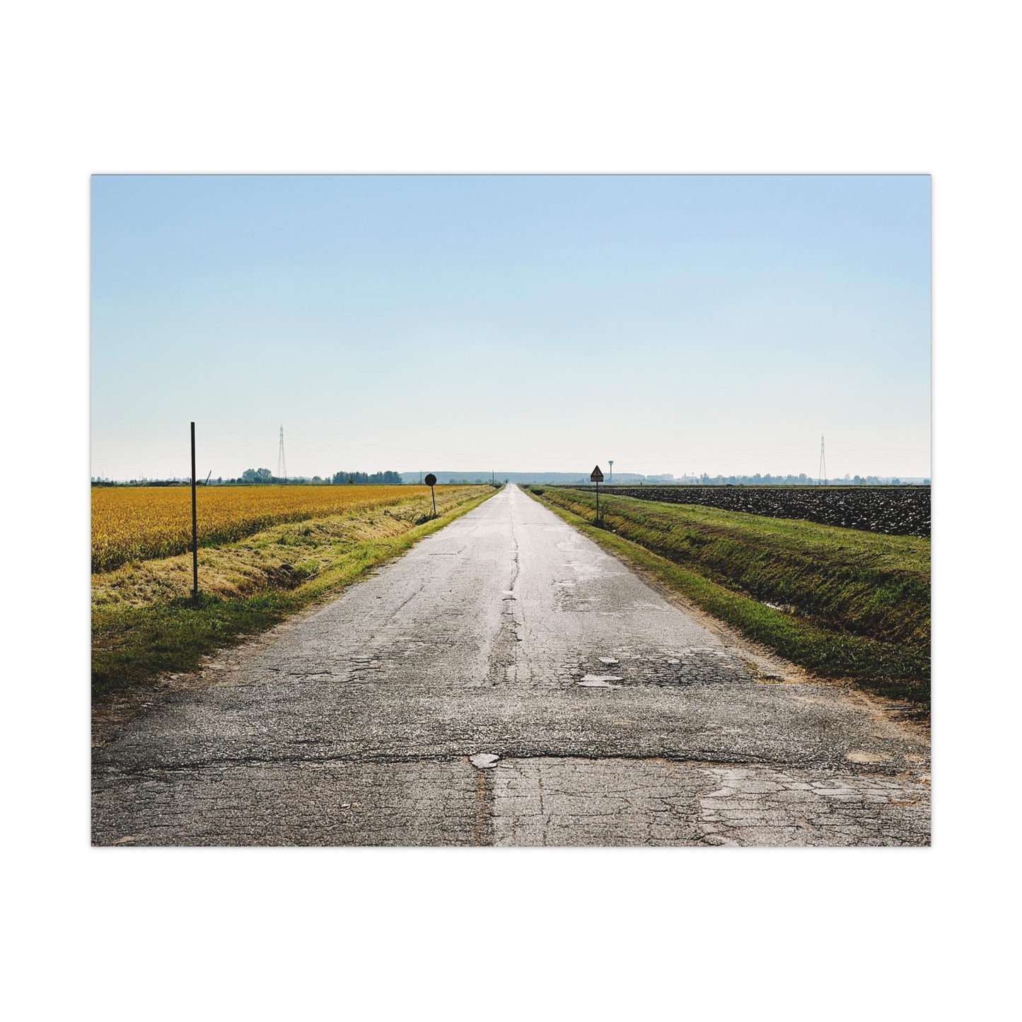 Italian road lanscape photograph fine art poster wall art photo
