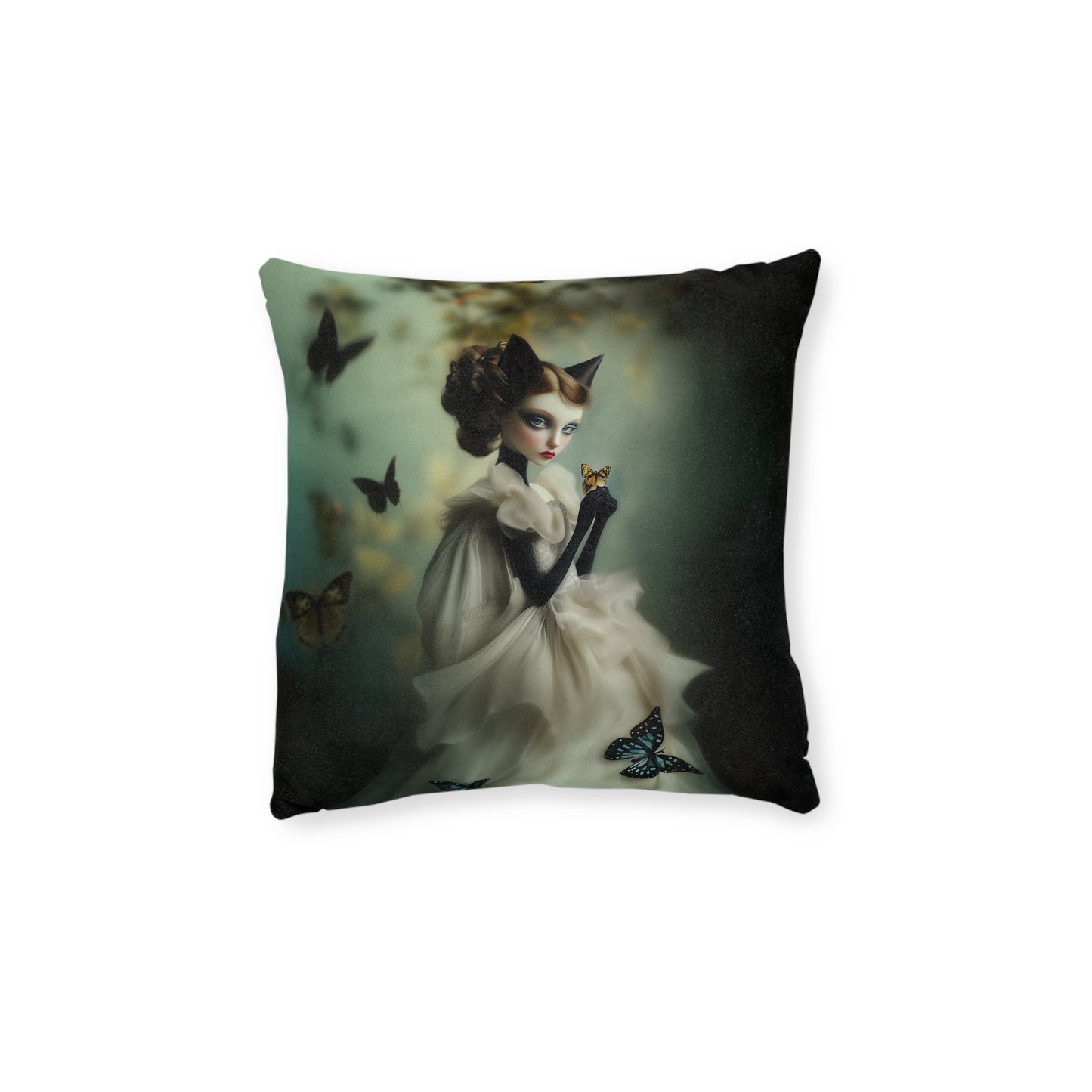 Cat Fairy Square Pillow