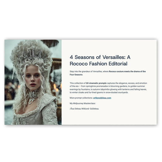 The 4 seasons in Versailles, 70 Roccoco couture prompts