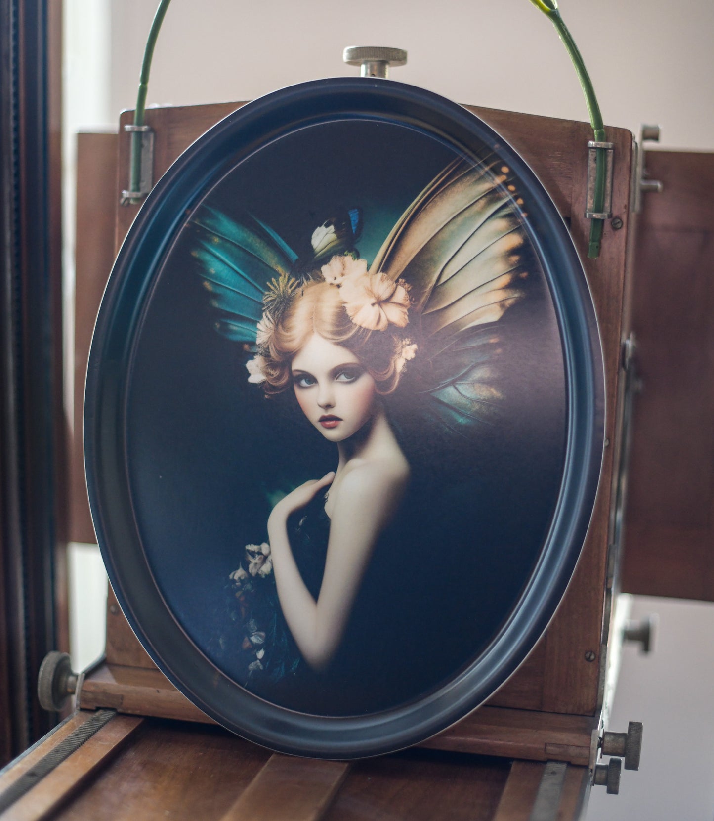 Dark fairy oval tray 25x33cm