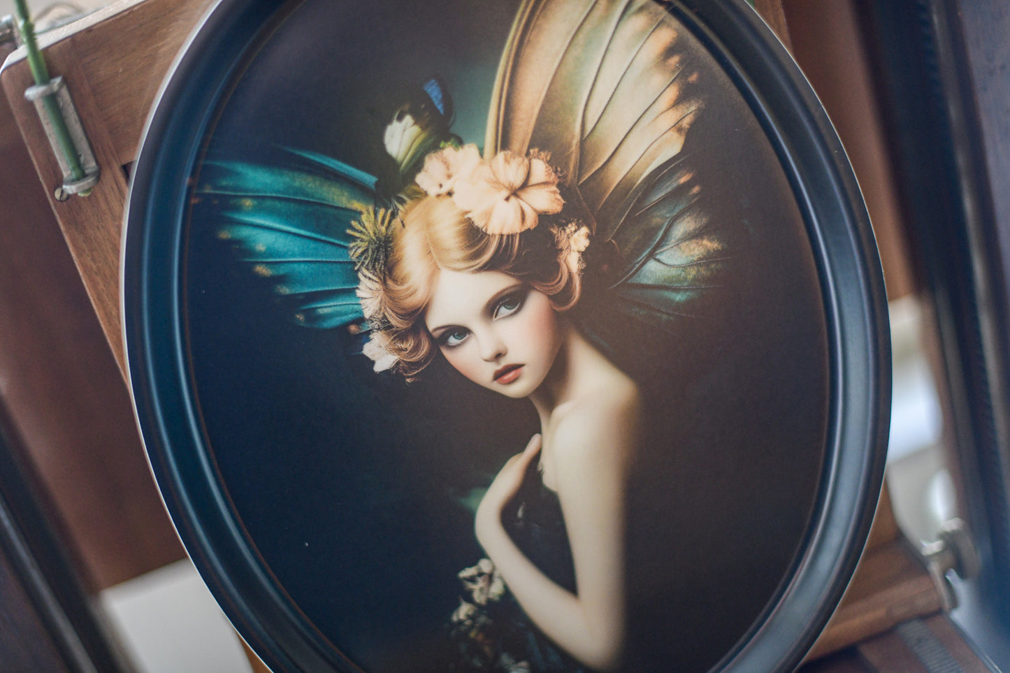 Dark fairy oval tray 25x33cm