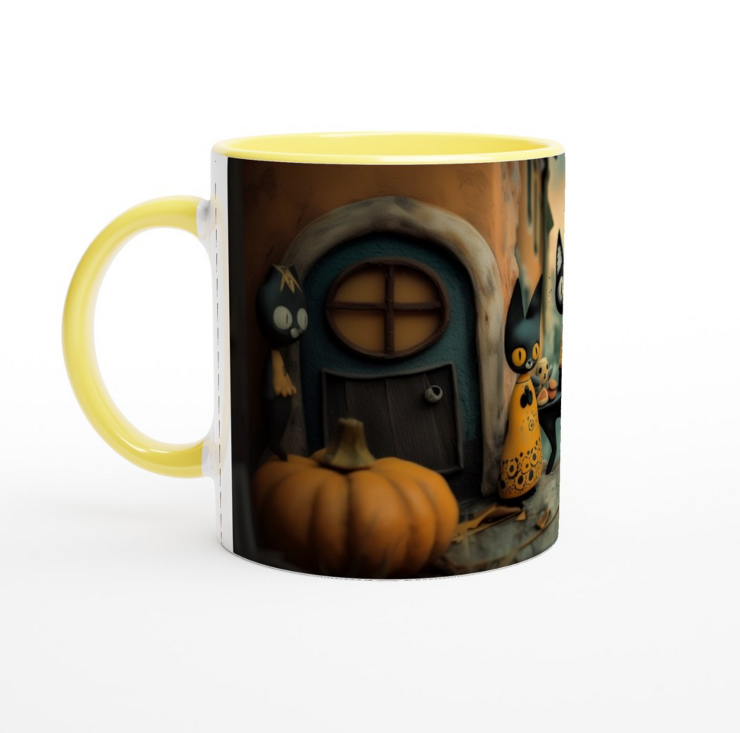 Cute halloween cat mug