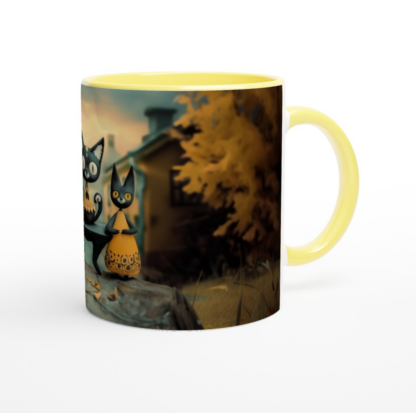 Cute halloween cat mug