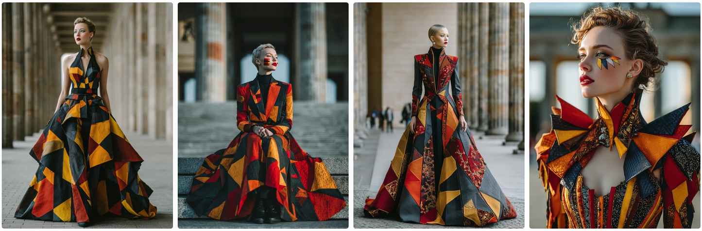 Fashion inspired by all the Flags of Europe – Couture & Prêt-à-Porter 47x2 prompts Bundle