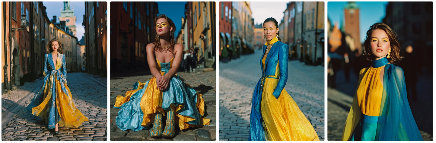 Fashion inspired by all the Flags of Europe – Couture & Prêt-à-Porter 47x2 prompts Bundle