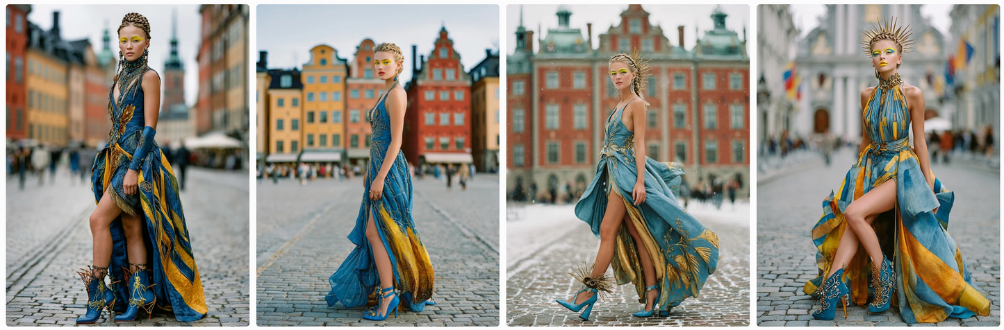 Fashion inspired by all the Flags of Europe – Couture & Prêt-à-Porter 47x2 prompts Bundle