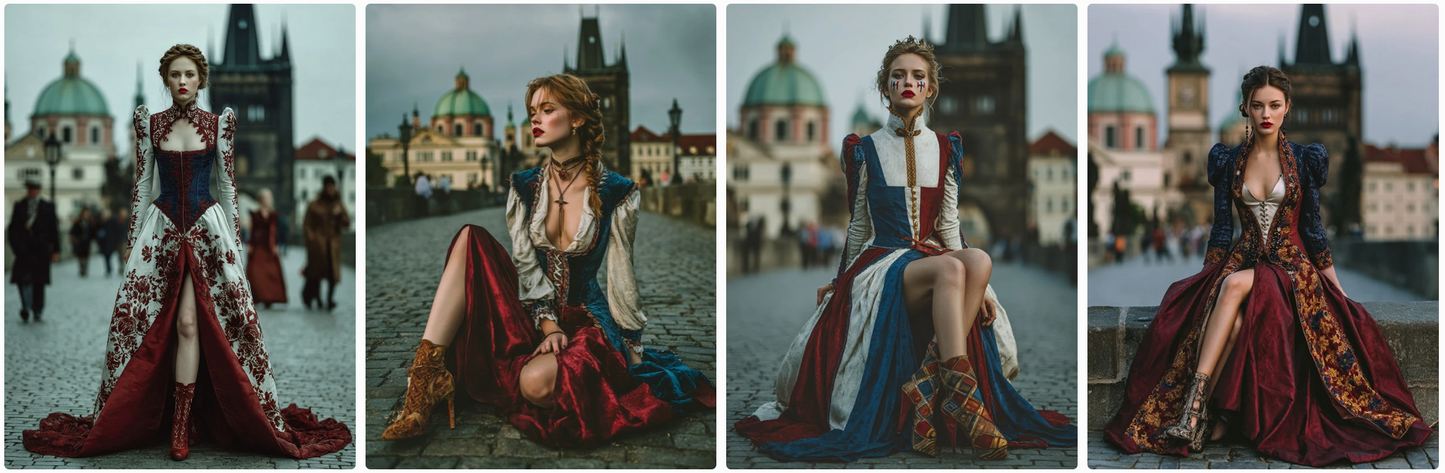 Fashion inspired by all the Flags of Europe – Couture & Prêt-à-Porter 47x2 prompts Bundle