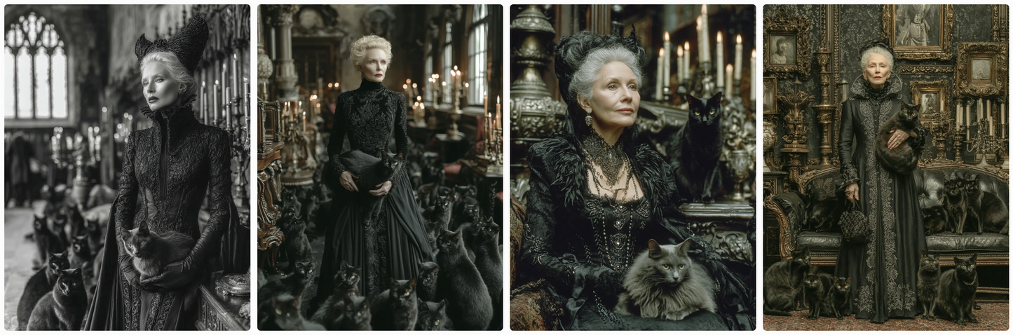 50 fashion prompts-with and inspired by cats