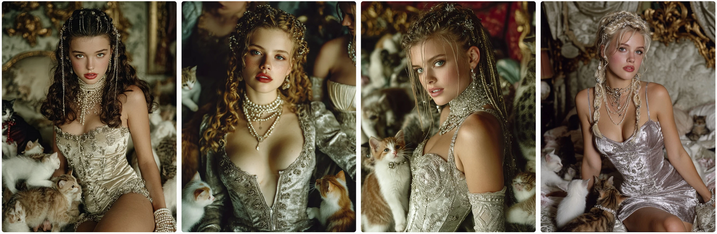 50 fashion prompts-with and inspired by cats