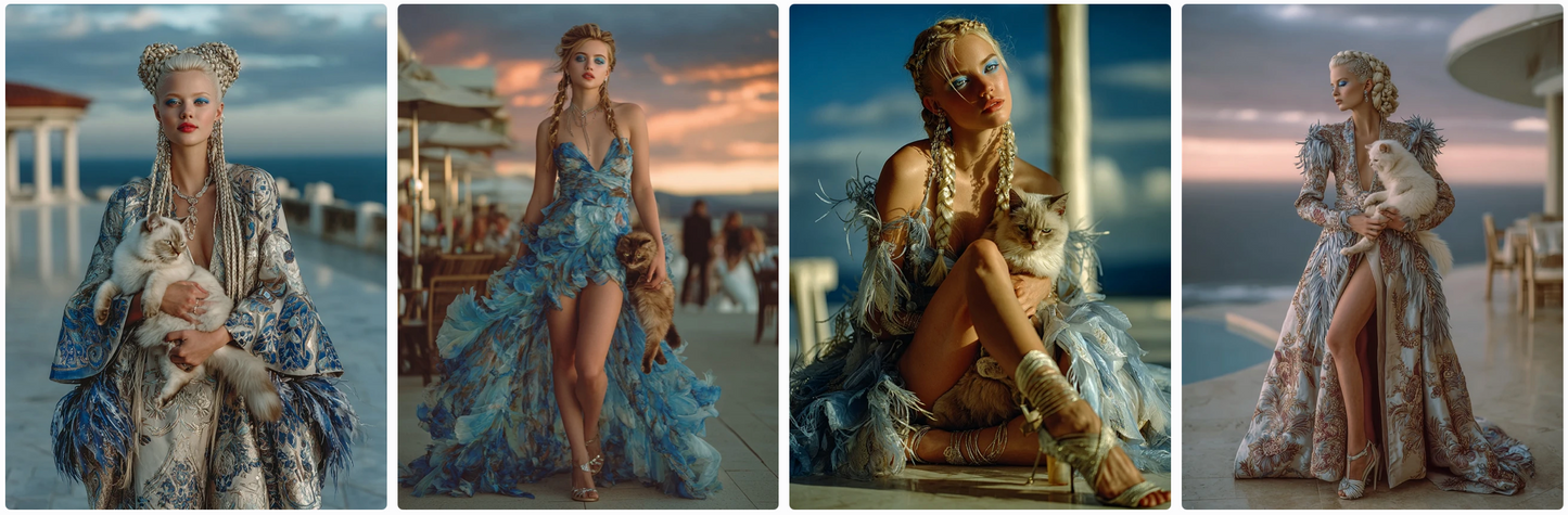 50 fashion prompts-with and inspired by cats