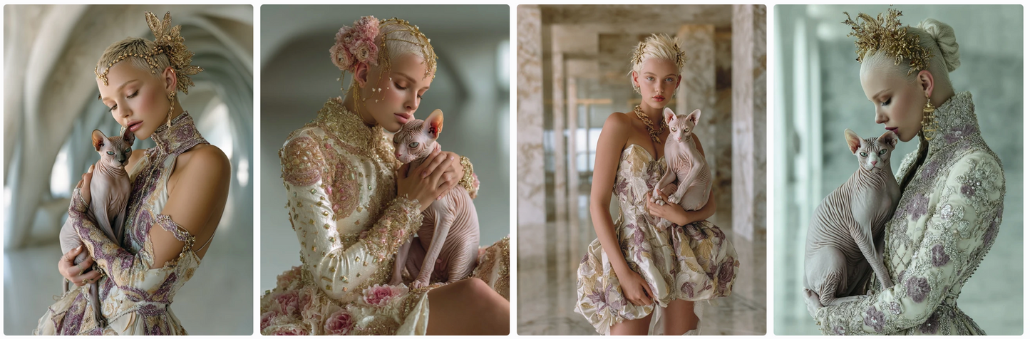 50 fashion prompts-with and inspired by cats