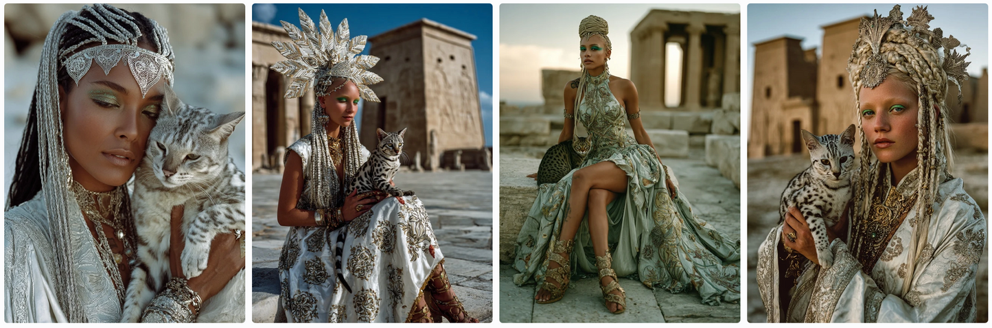 50 fashion prompts-with and inspired by cats