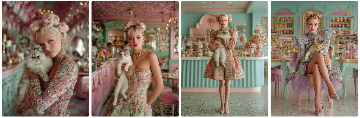 50 fashion prompts-with and inspired by cats