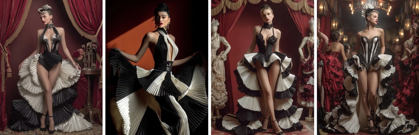 Couture collection inspired by musical instruments- 60 prompts