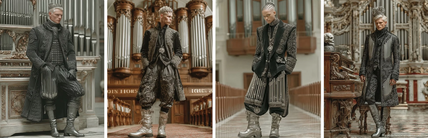 Couture collection inspired by musical instruments- 60 prompts