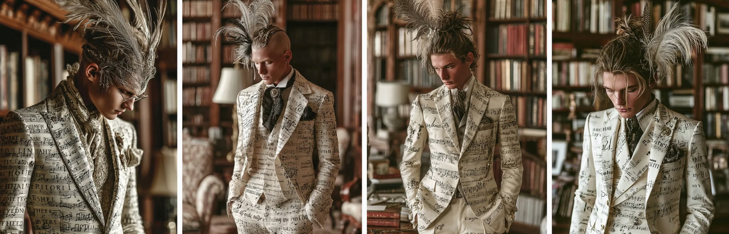 Couture collection inspired by musical instruments- 60 prompts