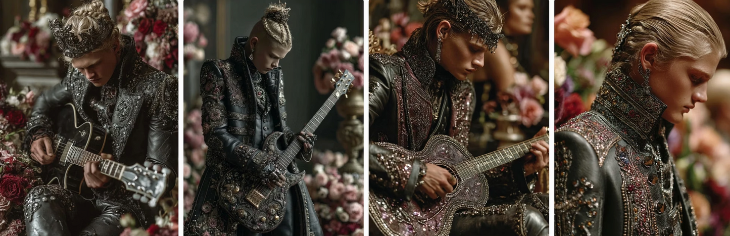 Couture collection inspired by musical instruments- 60 prompts