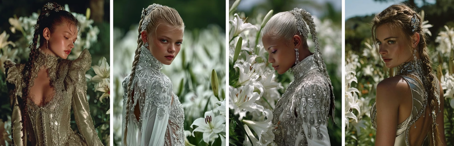 Couture collection inspired by musical instruments- 60 prompts