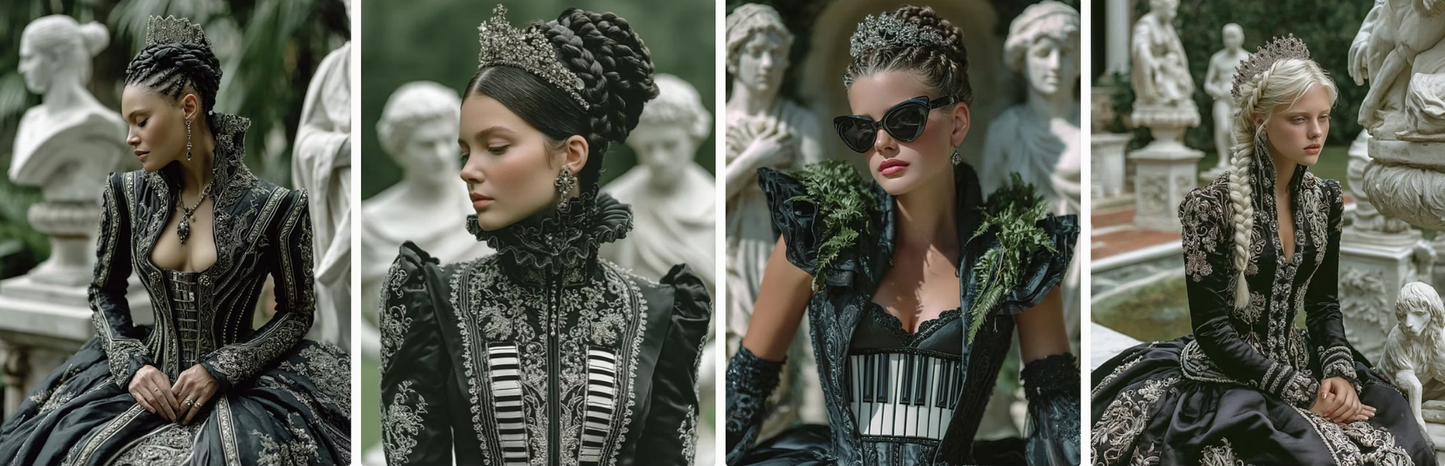 Couture collection inspired by musical instruments- 60 prompts