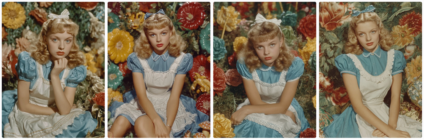 Fairy tales-Old Hollywood style! Sepia, B/W and technicolor- 60 prompts