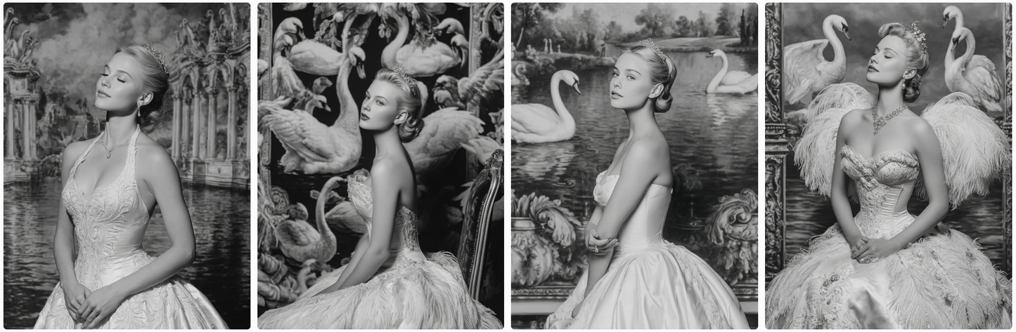 Fairy tales-Old Hollywood style! Sepia, B/W and technicolor- 60 prompts