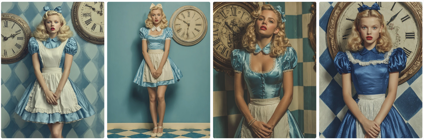 Fairy tales-Old Hollywood style! Sepia, B/W and technicolor- 60 prompts
