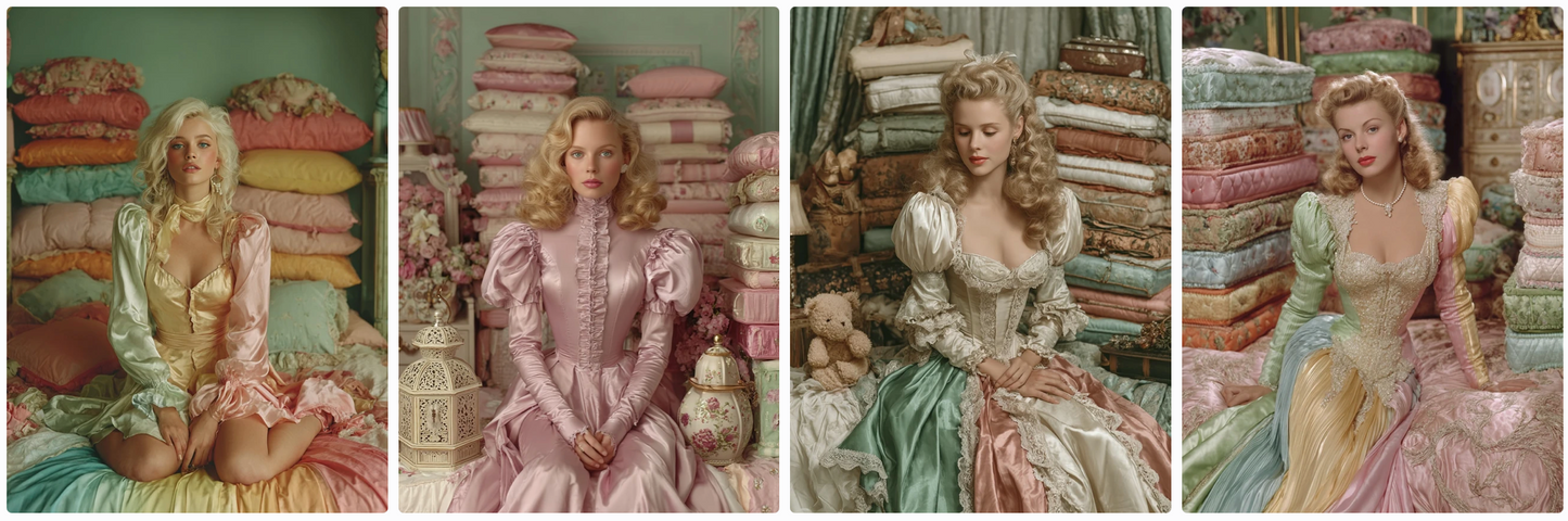 Fairy tales-Old Hollywood style! Sepia, B/W and technicolor- 60 prompts