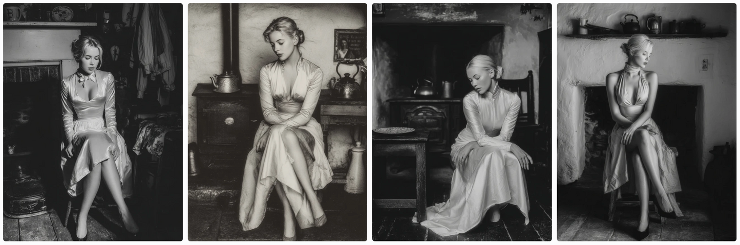 Fairy tales-Old Hollywood style! Sepia, B/W and technicolor- 60 prompts