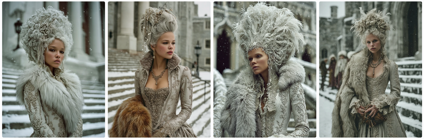 The 4 seasons in Versailles, 70 Roccoco couture prompts