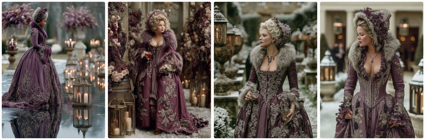 The 4 seasons in Versailles, 70 Roccoco couture prompts