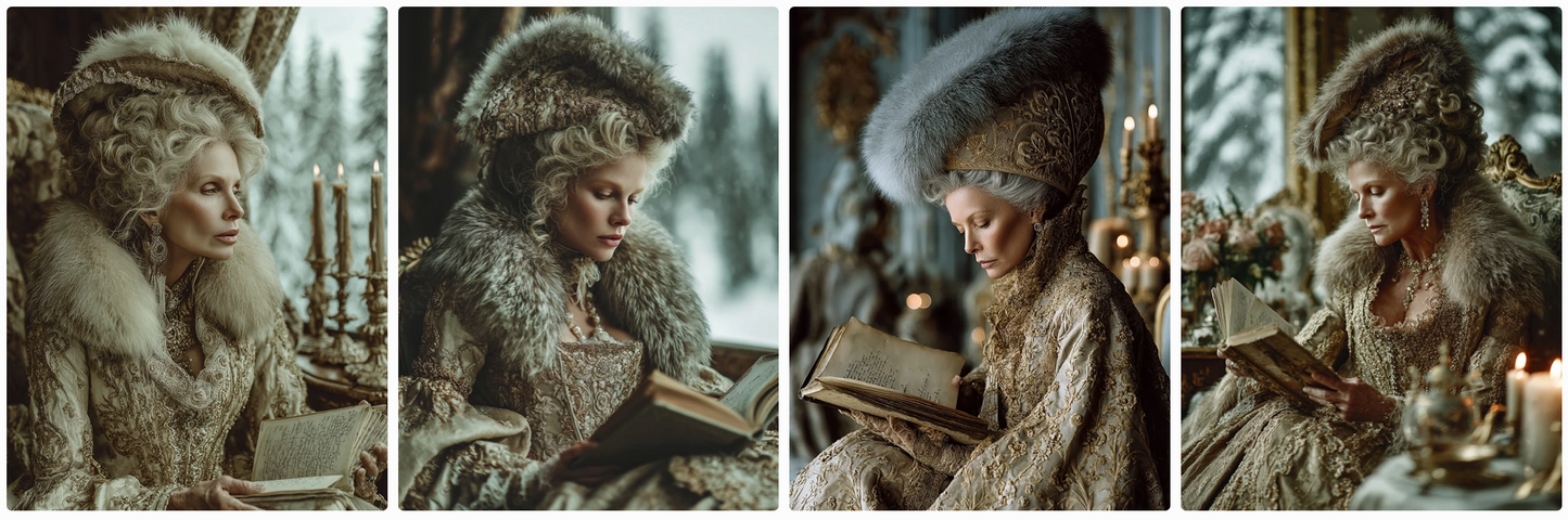 The 4 seasons in Versailles, 70 Roccoco couture prompts