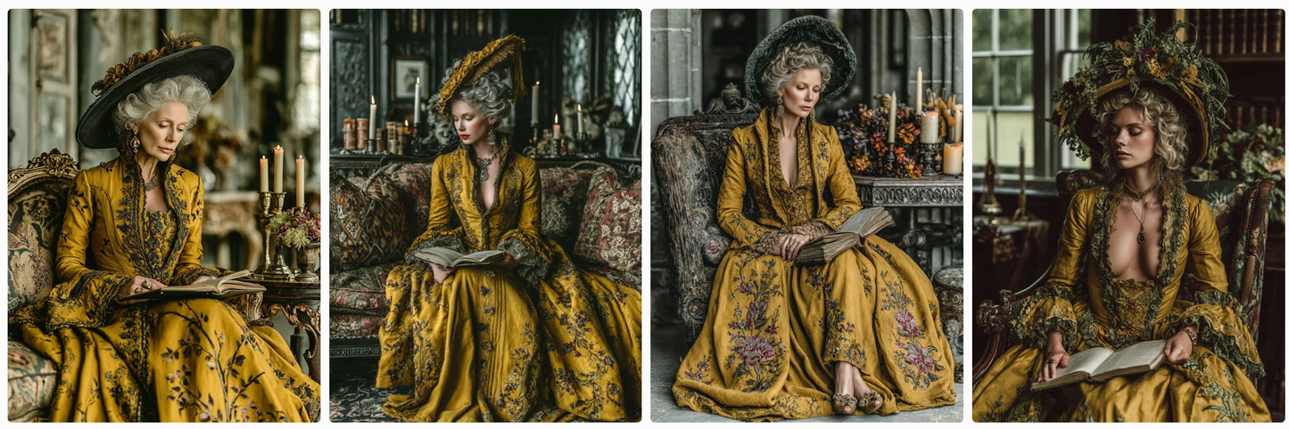 The 4 seasons in Versailles, 70 Roccoco couture prompts