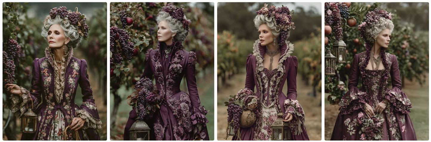 The 4 seasons in Versailles, 70 Roccoco couture prompts