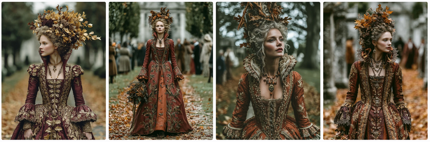 The 4 seasons in Versailles, 70 Roccoco couture prompts