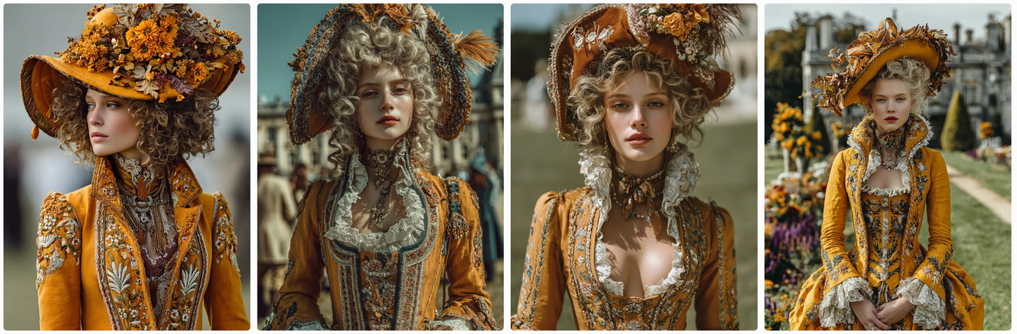 The 4 seasons in Versailles, 70 Roccoco couture prompts