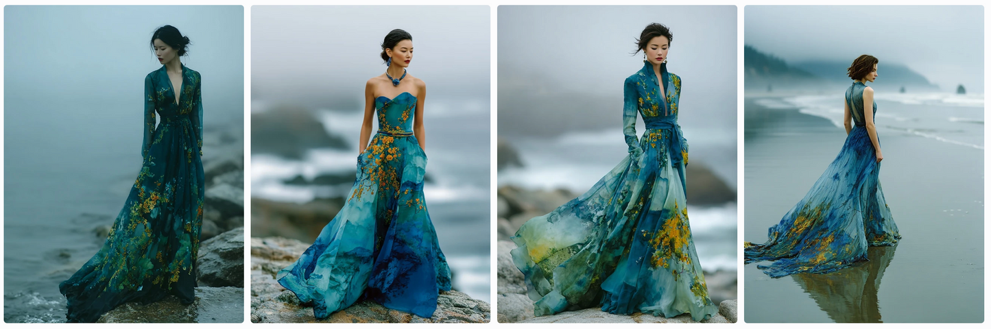 Bundle 6 PDFs! Couture Around the World: 180 MidJourney Prompts Inspired by Global Artists