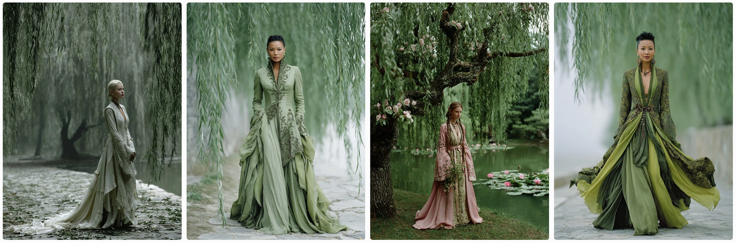 Bundle 6 PDFs! Couture Around the World: 180 MidJourney Prompts Inspired by Global Artists