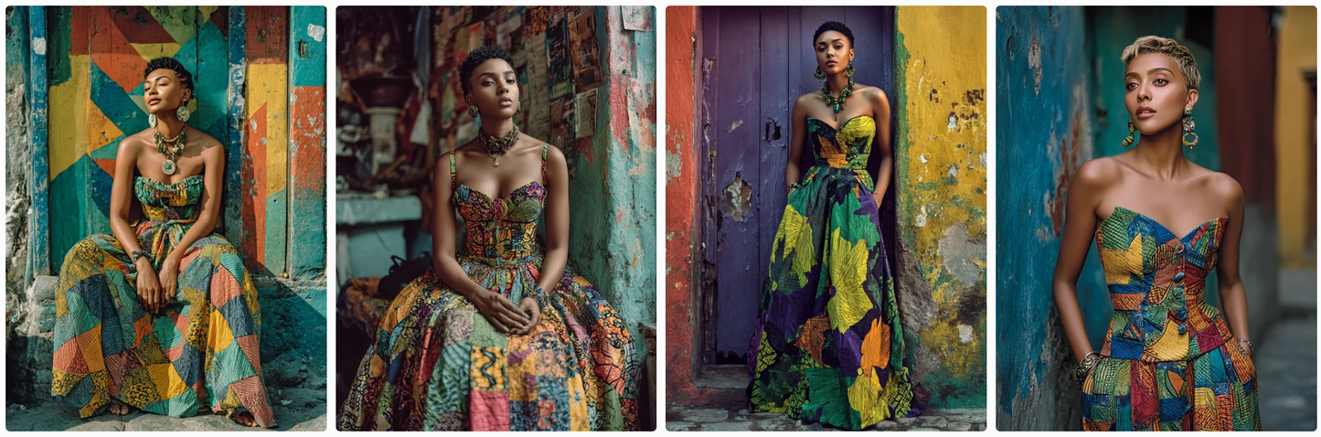Bundle 6 PDFs! Couture Around the World: 180 MidJourney Prompts Inspired by Global Artists