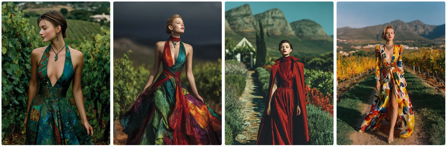 Bundle 6 PDFs! Couture Around the World: 180 MidJourney Prompts Inspired by Global Artists