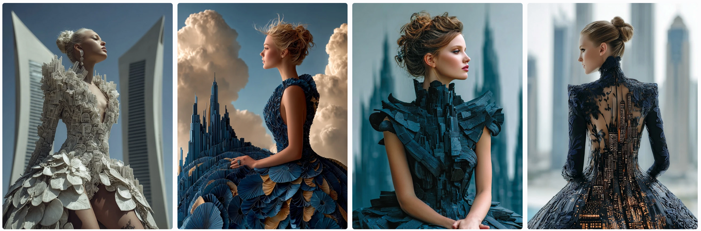Bundle 6 PDFs! Couture Around the World: 180 MidJourney Prompts Inspired by Global Artists