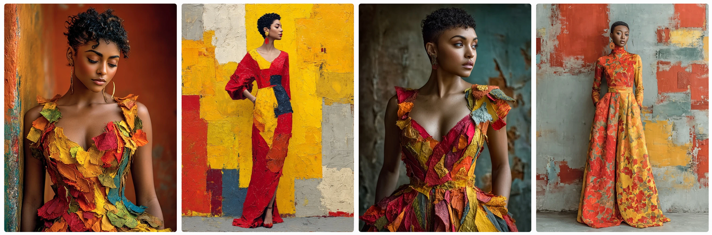Bundle 6 PDFs! Couture Around the World: 180 MidJourney Prompts Inspired by Global Artists
