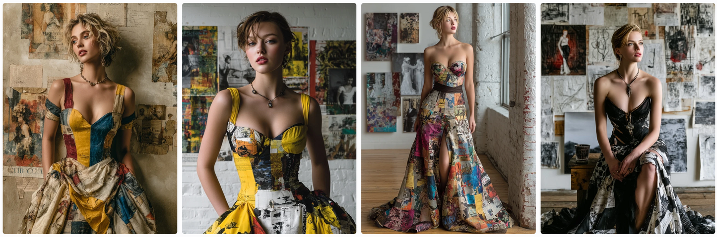 Bundle 6 PDFs! Couture Around the World: 180 MidJourney Prompts Inspired by Global Artists