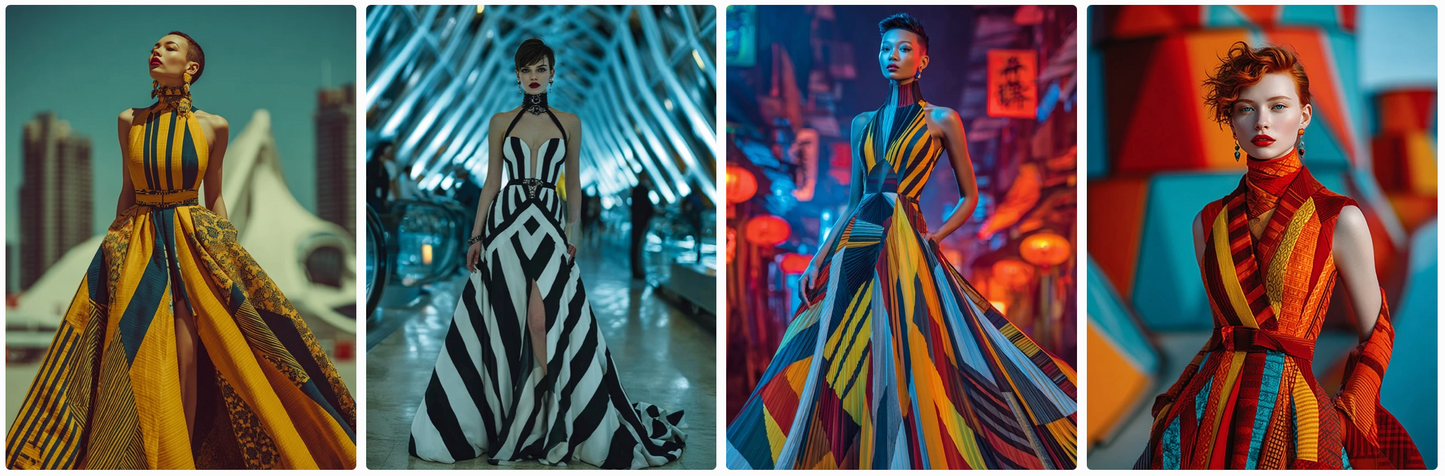 Bundle 6 PDFs! Couture Around the World: 180 MidJourney Prompts Inspired by Global Artists