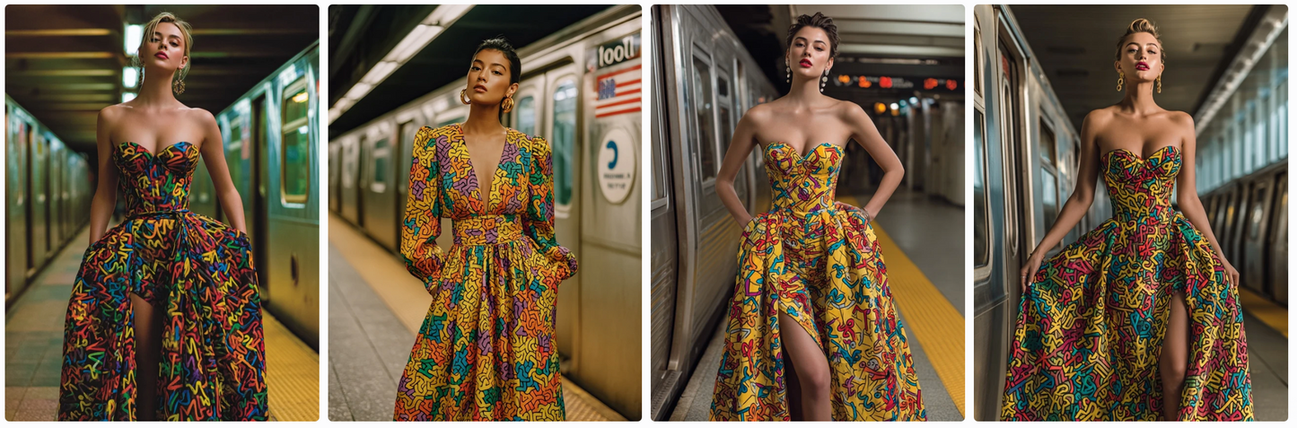 Bundle 6 PDFs! Couture Around the World: 180 MidJourney Prompts Inspired by Global Artists