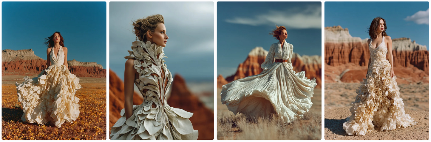 Bundle 6 PDFs! Couture Around the World: 180 MidJourney Prompts Inspired by Global Artists