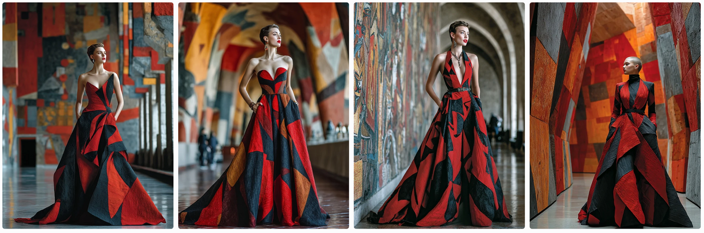 Bundle 6 PDFs! Couture Around the World: 180 MidJourney Prompts Inspired by Global Artists