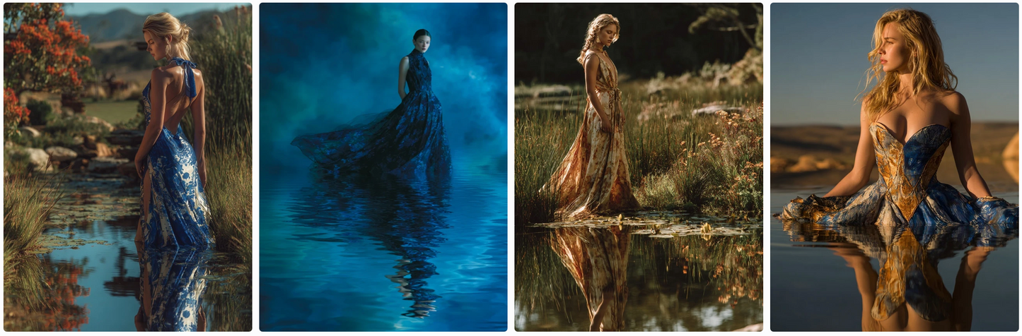 Couture Summer Dresses Inspired by Oceanian Artists — 30 MidJourney Prompts