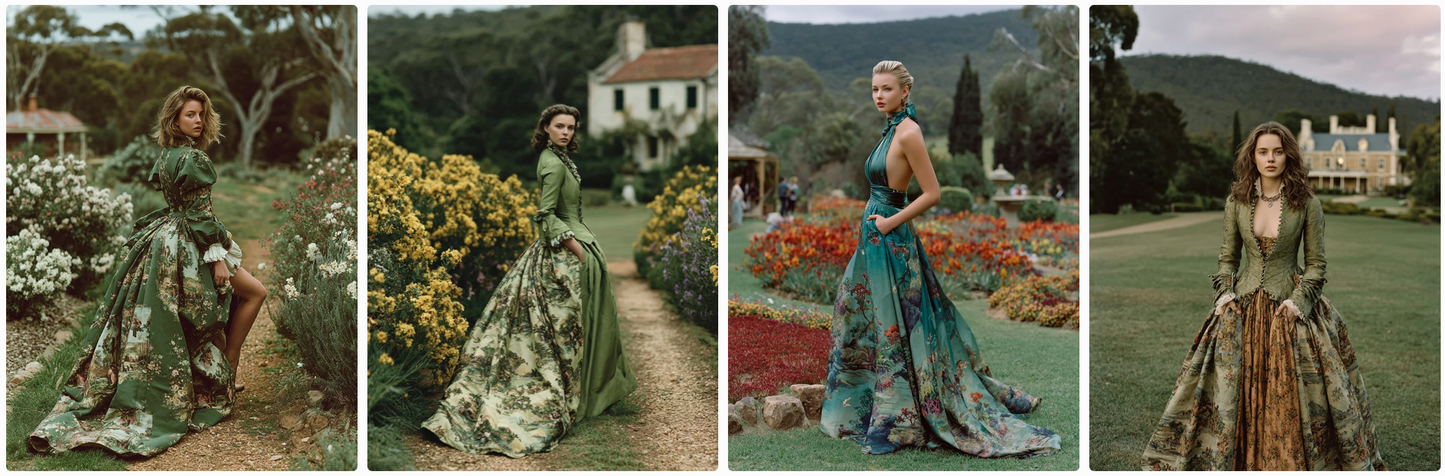 Couture Summer Dresses Inspired by Oceanian Artists — 30 MidJourney Prompts